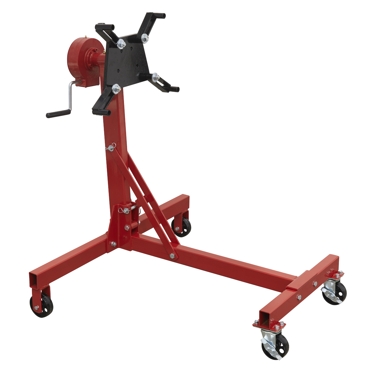 Folding 360º Rotating Engine Stand with Geared Handle Drive 450kg Capacity ES480D