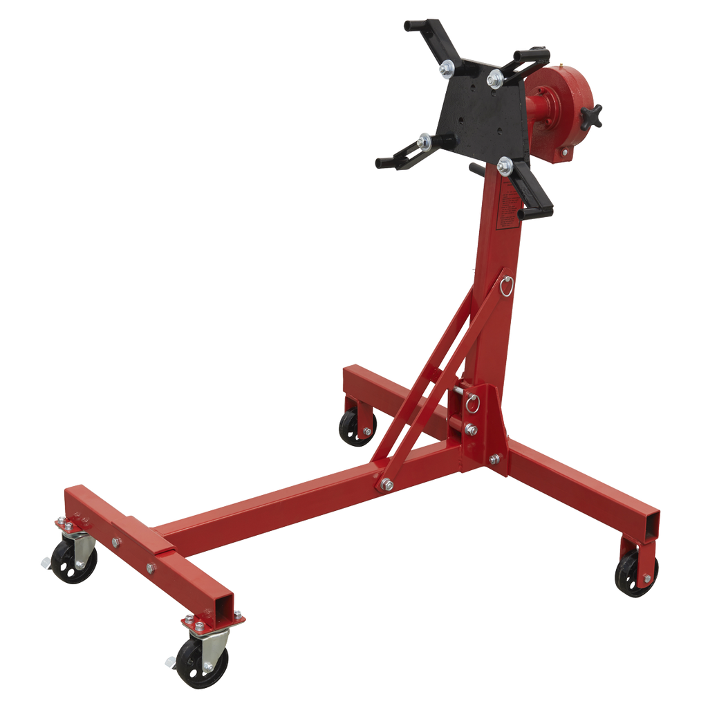 Folding 360º Rotating Engine Stand with Geared Handle Drive 450kg Capacity ES480D