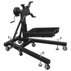 Folding 360º Rotating Engine Stand with Geared Handle & Drain Pan ES680DS