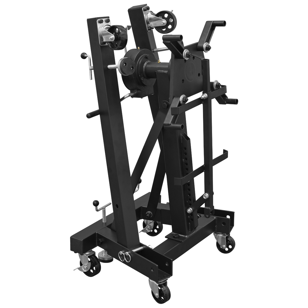 Folding 360º Rotating Engine Stand with Geared Handle & Drain Pan ES680DS