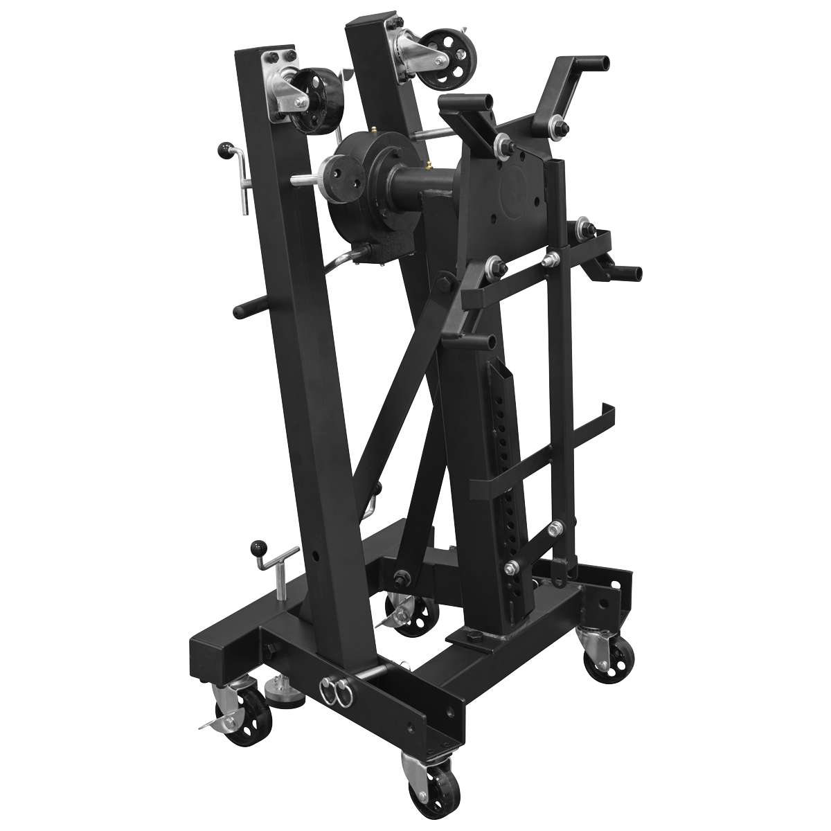 Folding 360º Rotating Engine Stand with Geared Handle & Drain Pan ES680DS