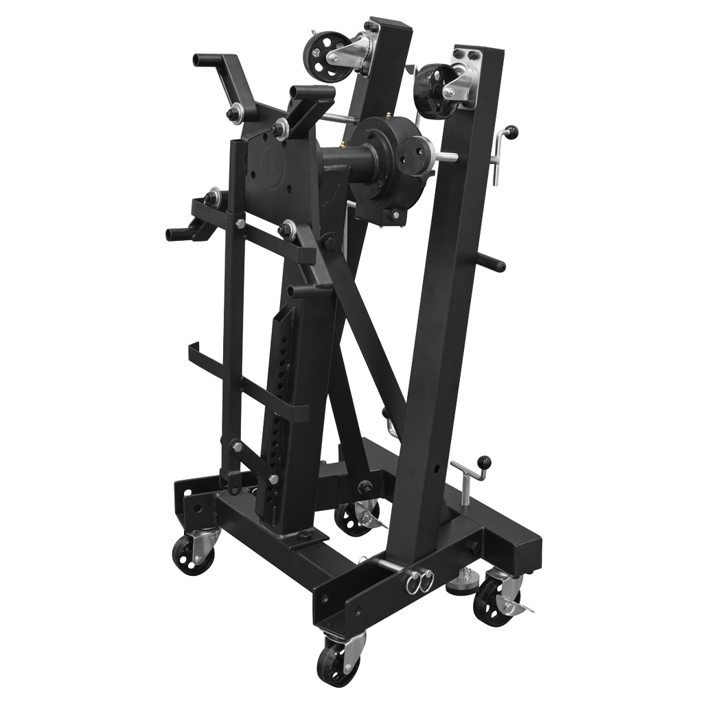 Folding 360º Rotating Engine Stand with Geared Handle & Drain Pan ES680DS
