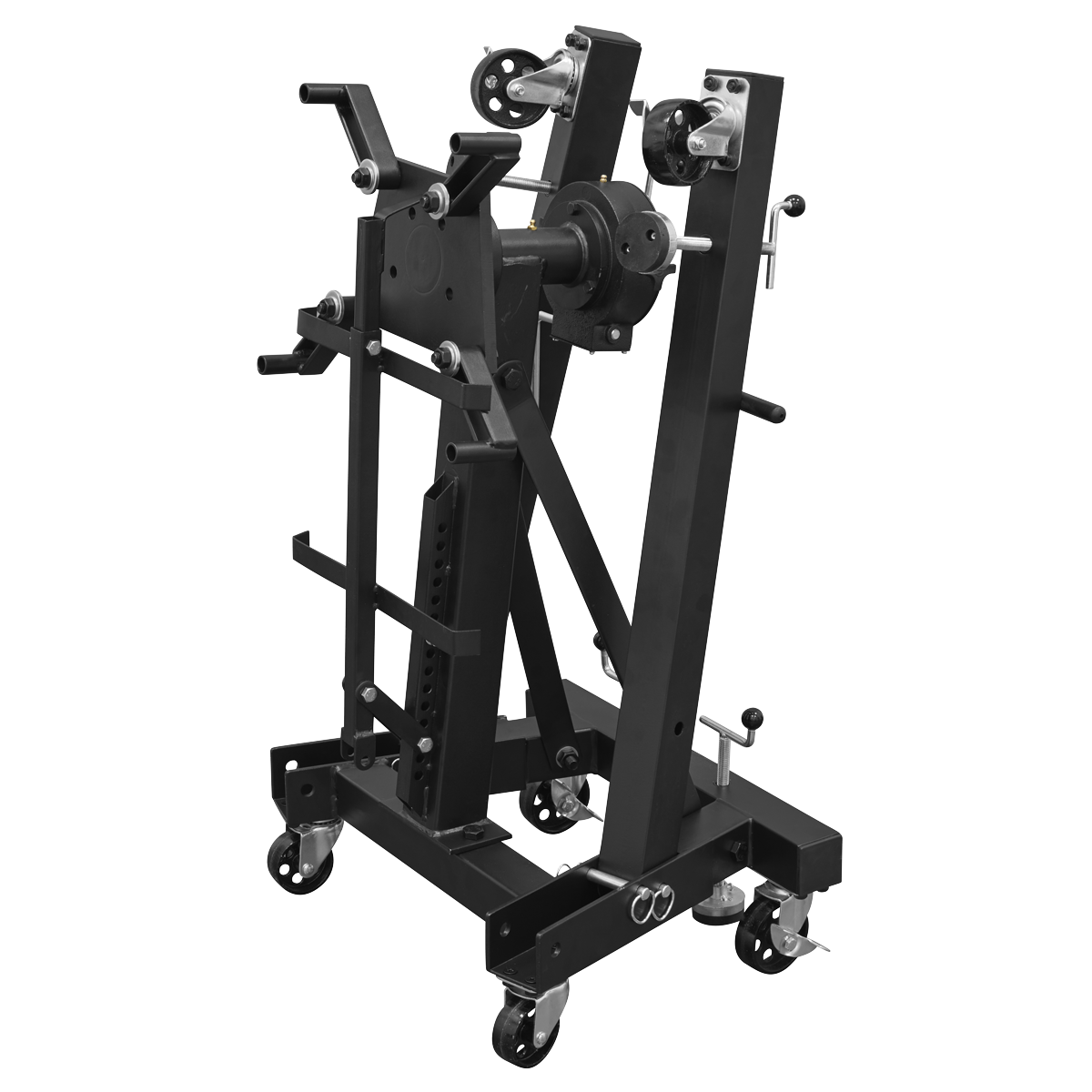 Folding 360º Rotating Engine Stand with Geared Handle & Drain Pan ES680DS