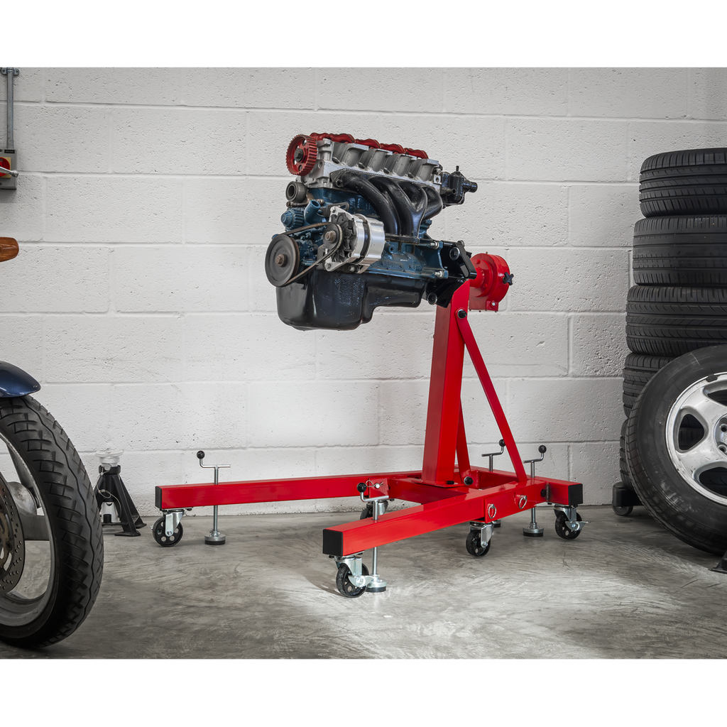 Folding 360º Rotating Engine Stand with Geared Handle Drive 680kg Capacity ES680D