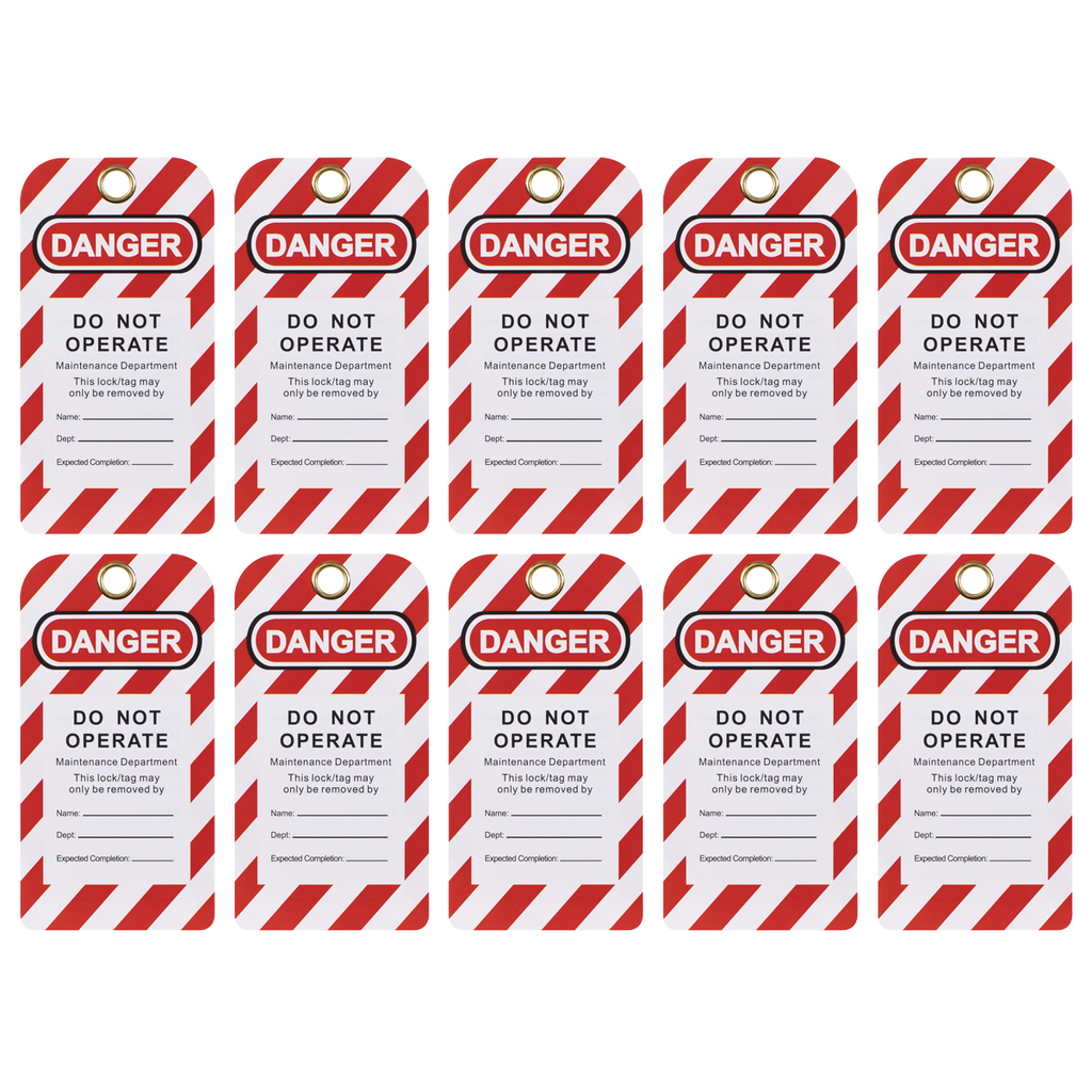Safety Lockout Tag 10pc EV17