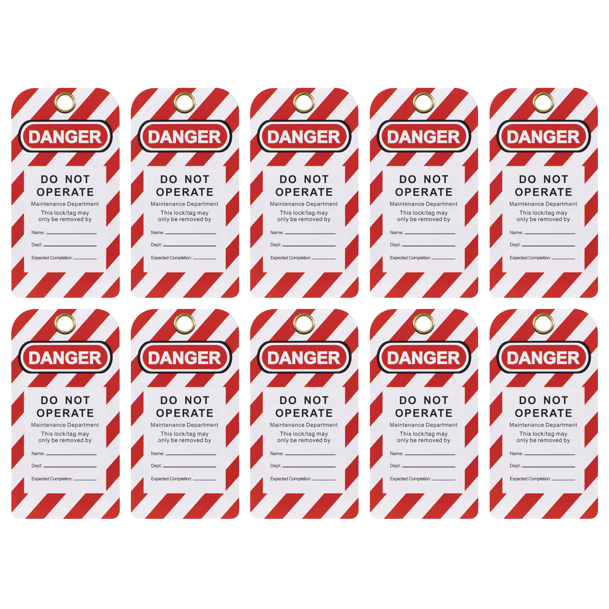 Safety Lockout Tag 10pc EV17