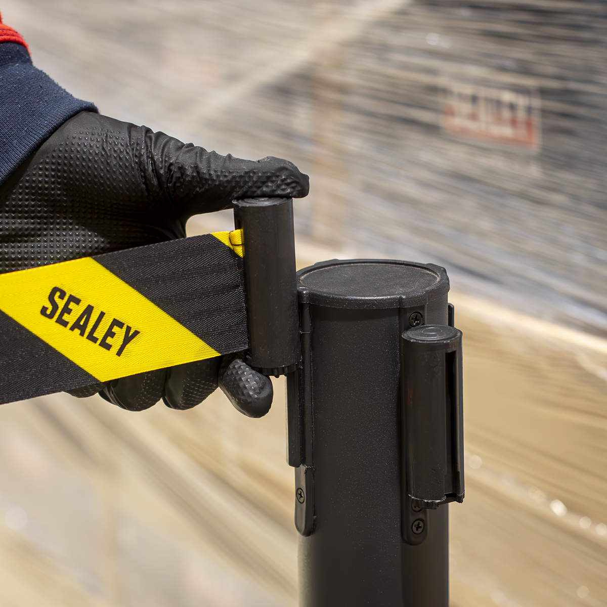 Retractable Safety Belt Barrier Post - Set of 2 EV23