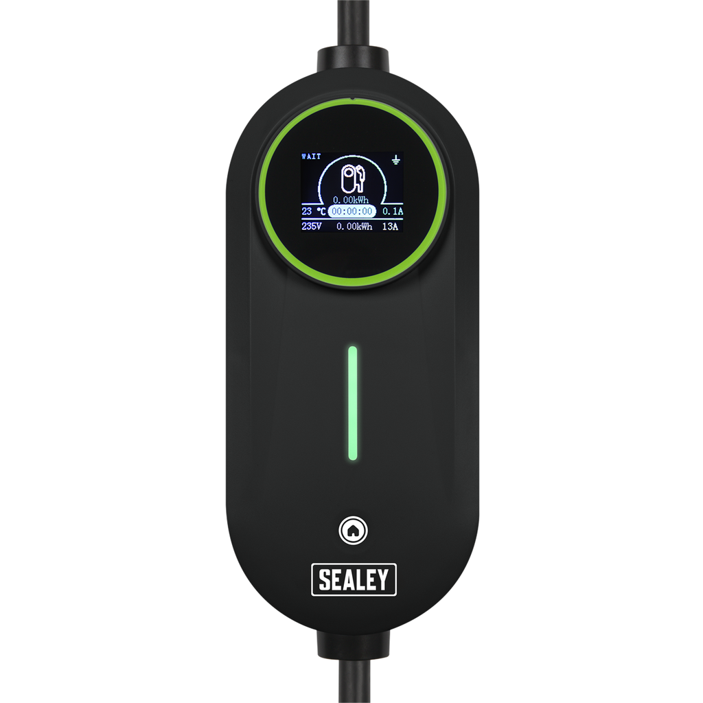 5m Adjustable (3.5kW) Type 2 to UK 3-Pin Plug Portable EV Charger EVAC2