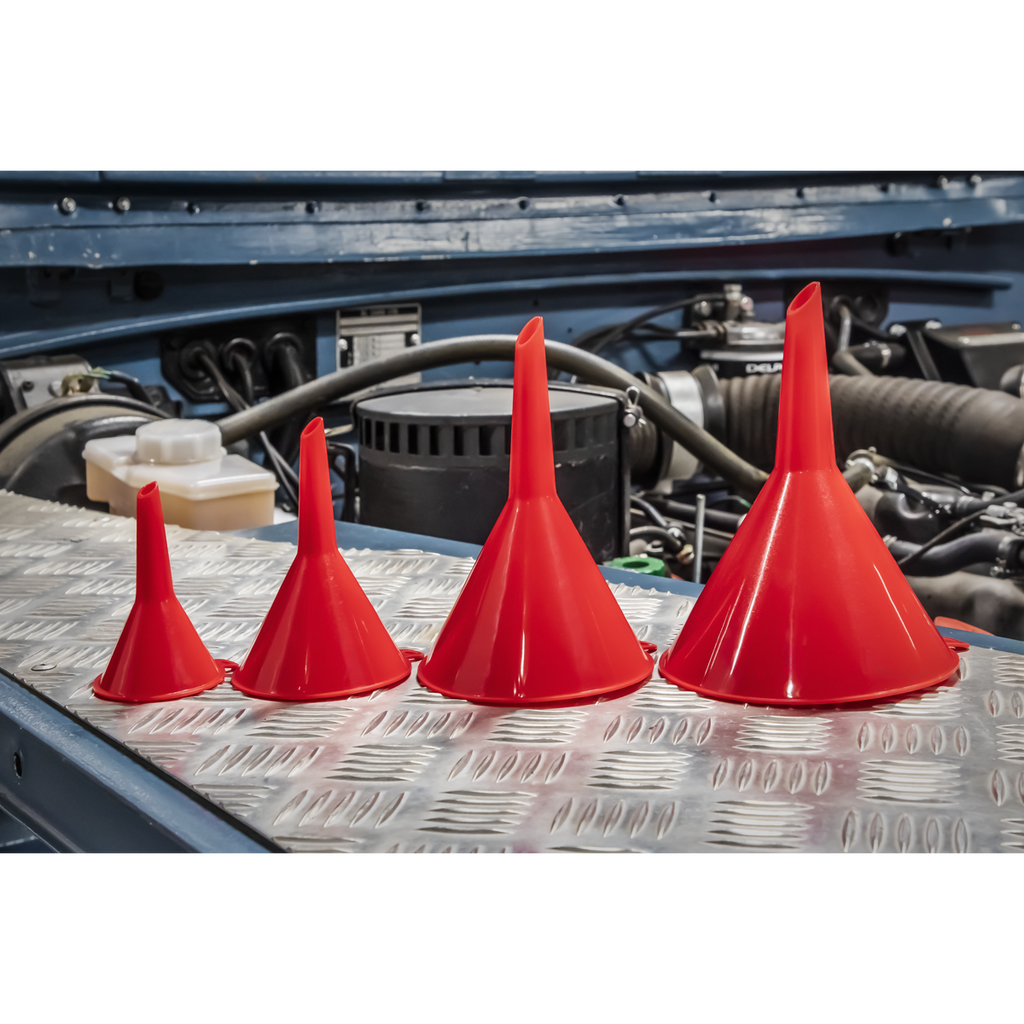 Economy Fixed Spout Funnel Set 4pc - Small F92