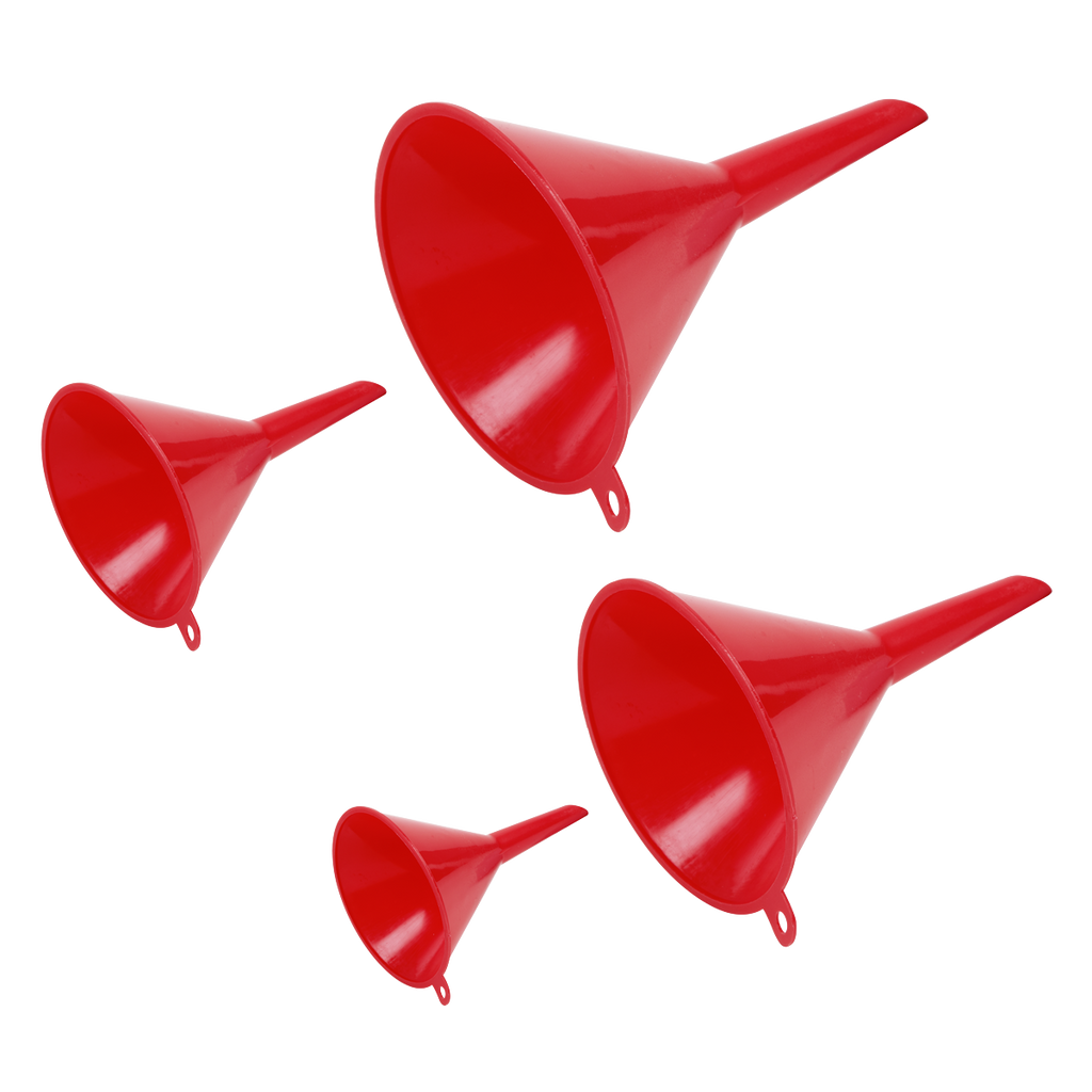 Economy Fixed Spout Funnel Set 4pc - Small F92