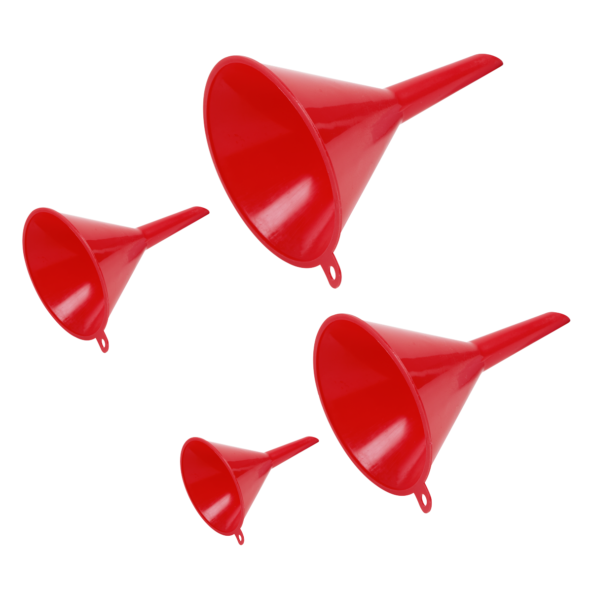 Economy Fixed Spout Funnel Set 4pc - Small F92