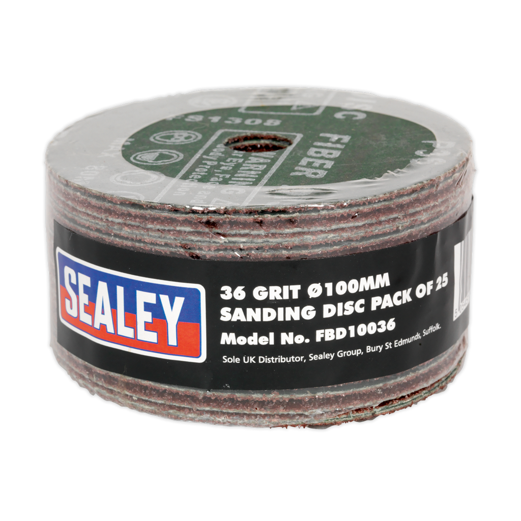 100mm Sanding Disc 36Grit - Pack of 25 FBD10036