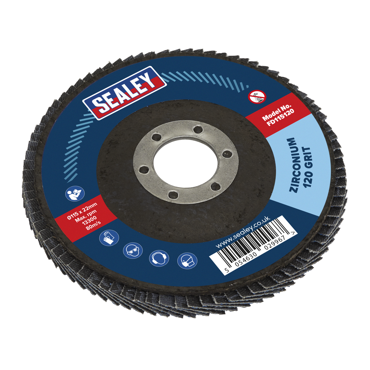 115mm Zirconium Flap Disc 120Grit 22mm Bore FD115120