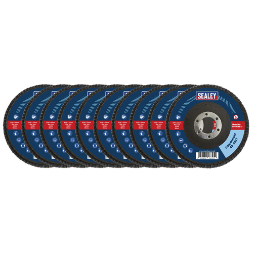115mm Zirconium Flap Discs 40Grit 22mm Bore - Pack of 10 FD1154010
