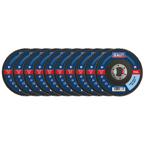 115mm Zirconium Flap Discs 80Grit 22mm Bore - Pack of 10 FD1158010