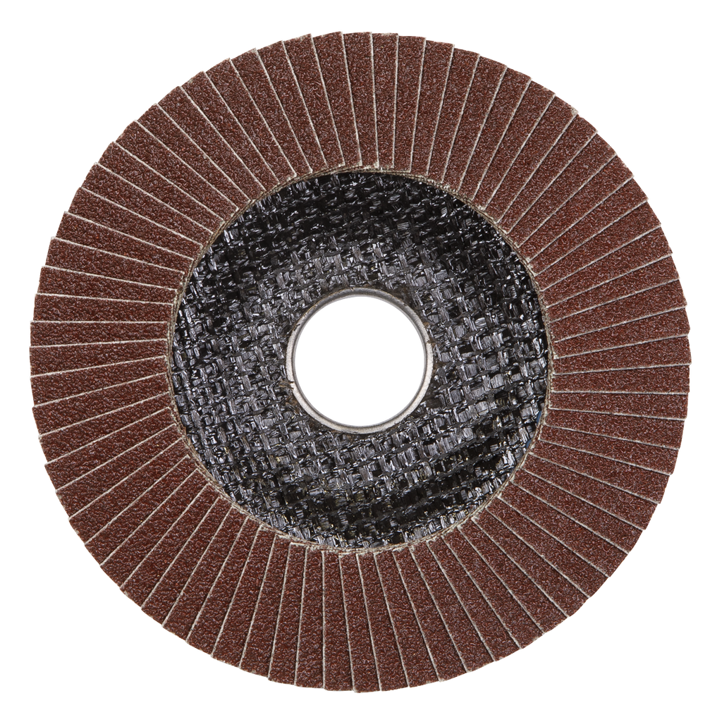 115mm Aluminium Oxide Flap Discs 80Grit 22mm Bore - Pack of 10 FD11580E10