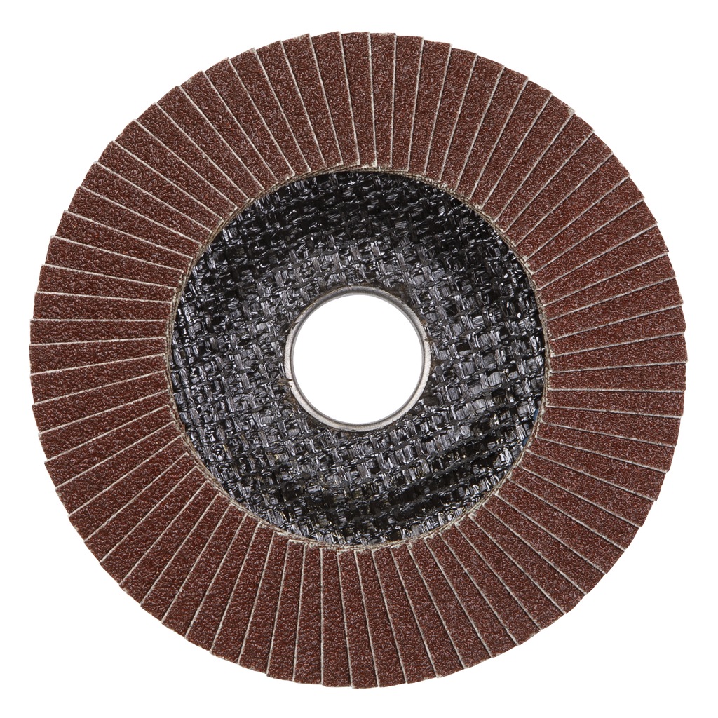 125mm Aluminium Oxide Flap Disc 120Grit 22mm Bore FD125120E