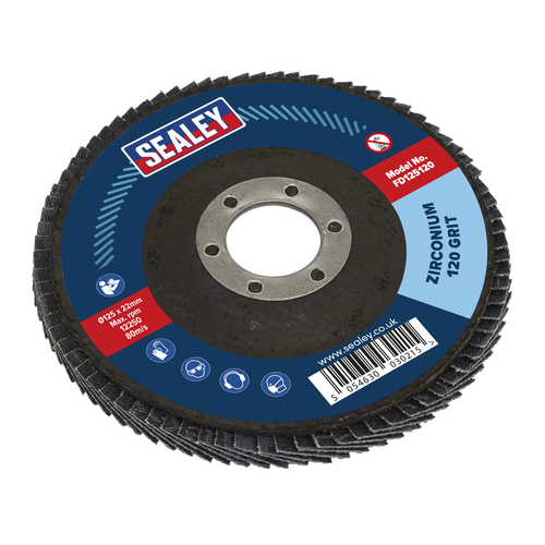 125mm Zirconium Flap Disc 120Grit 22mm Bore FD125120