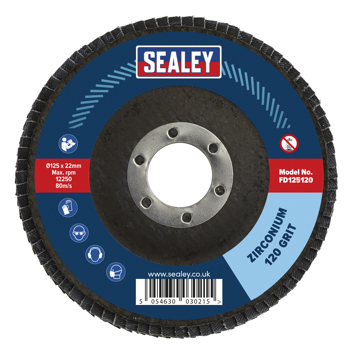 125mm Zirconium Flap Disc 120Grit 22mm Bore FD125120
