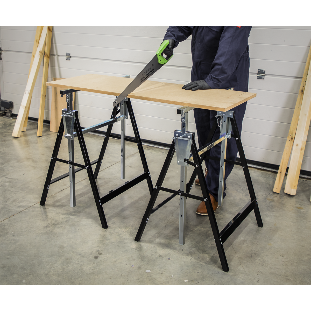Fold Down Telescopic Trestle 200kg Capacity FDT3