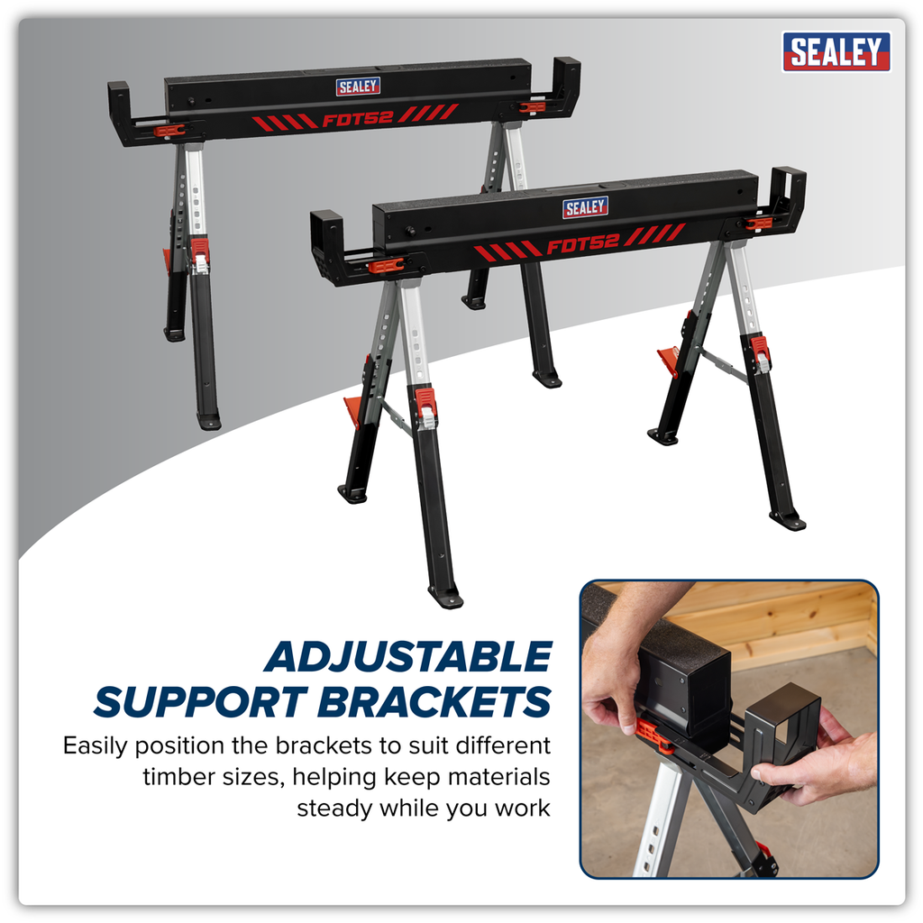 Adjustable Sawhorse Set 2pc FDT52