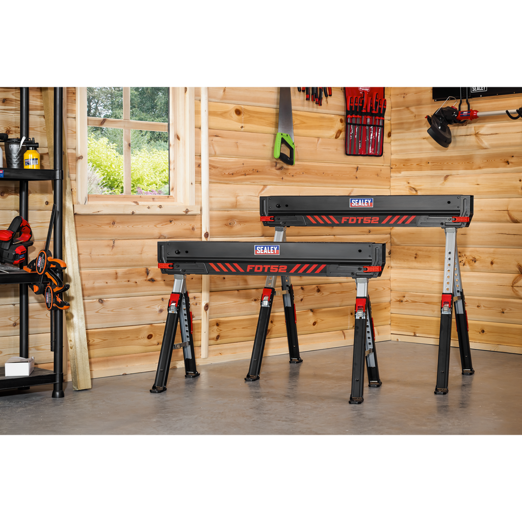 Adjustable Sawhorse Set 2pc FDT52