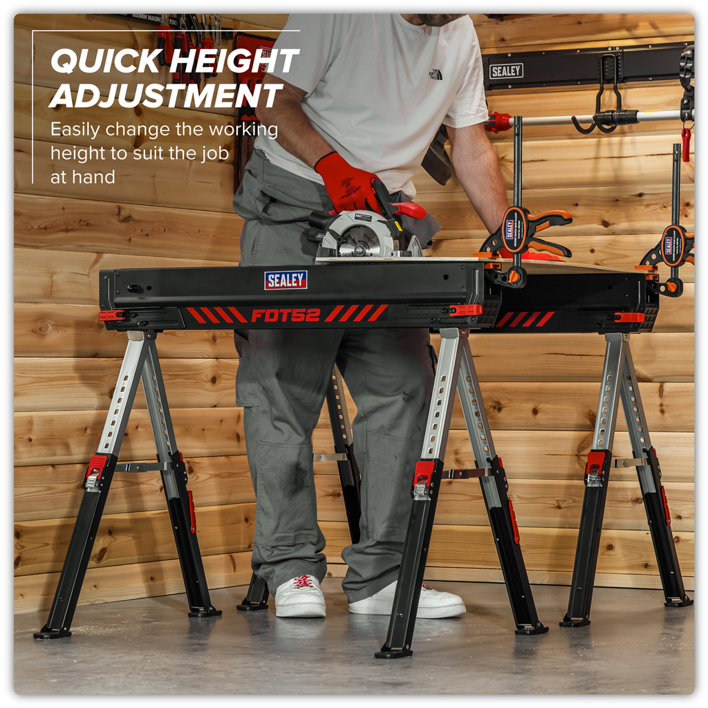 Adjustable Sawhorse Set 2pc FDT52