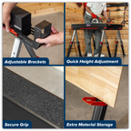 Adjustable Sawhorse Set 2pc FDT52