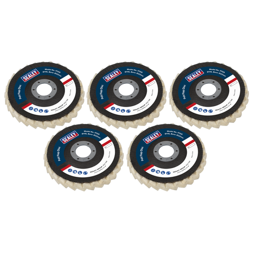 115mm Felt Flap Disc 22mm Bore - Pack of 5 FFD5