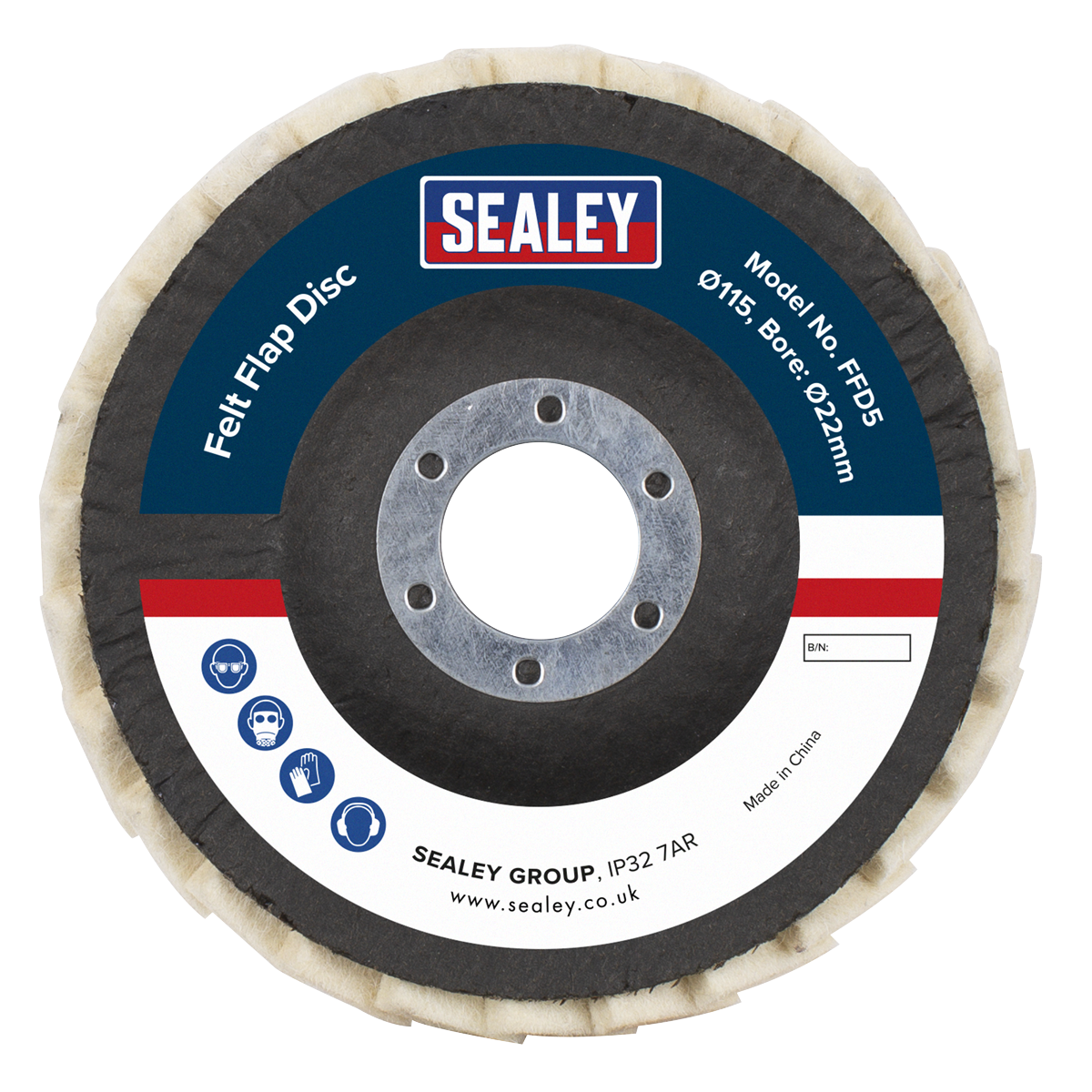 115mm Felt Flap Disc 22mm Bore - Pack of 5 FFD5
