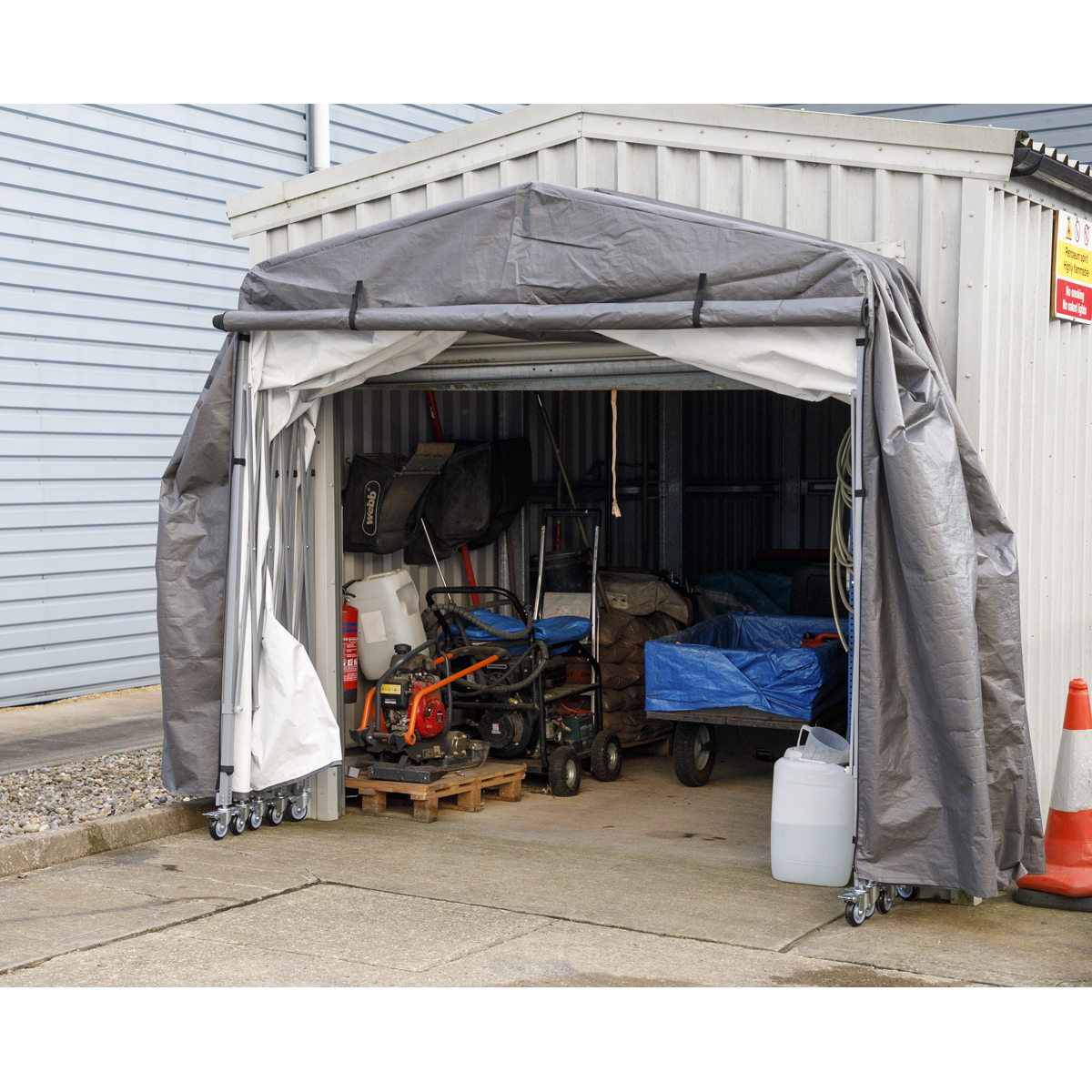 Extending Steel Garage Extension 2.5 x 4.5 x 2.5m FGE01