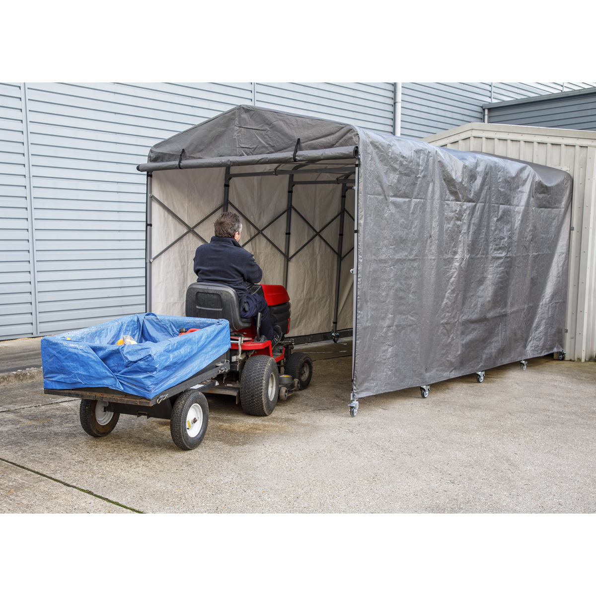 Extending Steel Garage Extension 2.5 x 4.5 x 2.5m FGE01