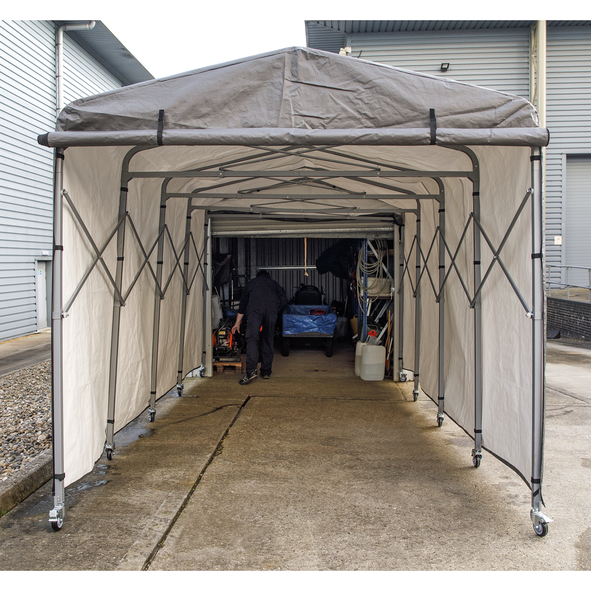 Extending Steel Garage Extension 2.5 x 4.5 x 2.5m FGE01
