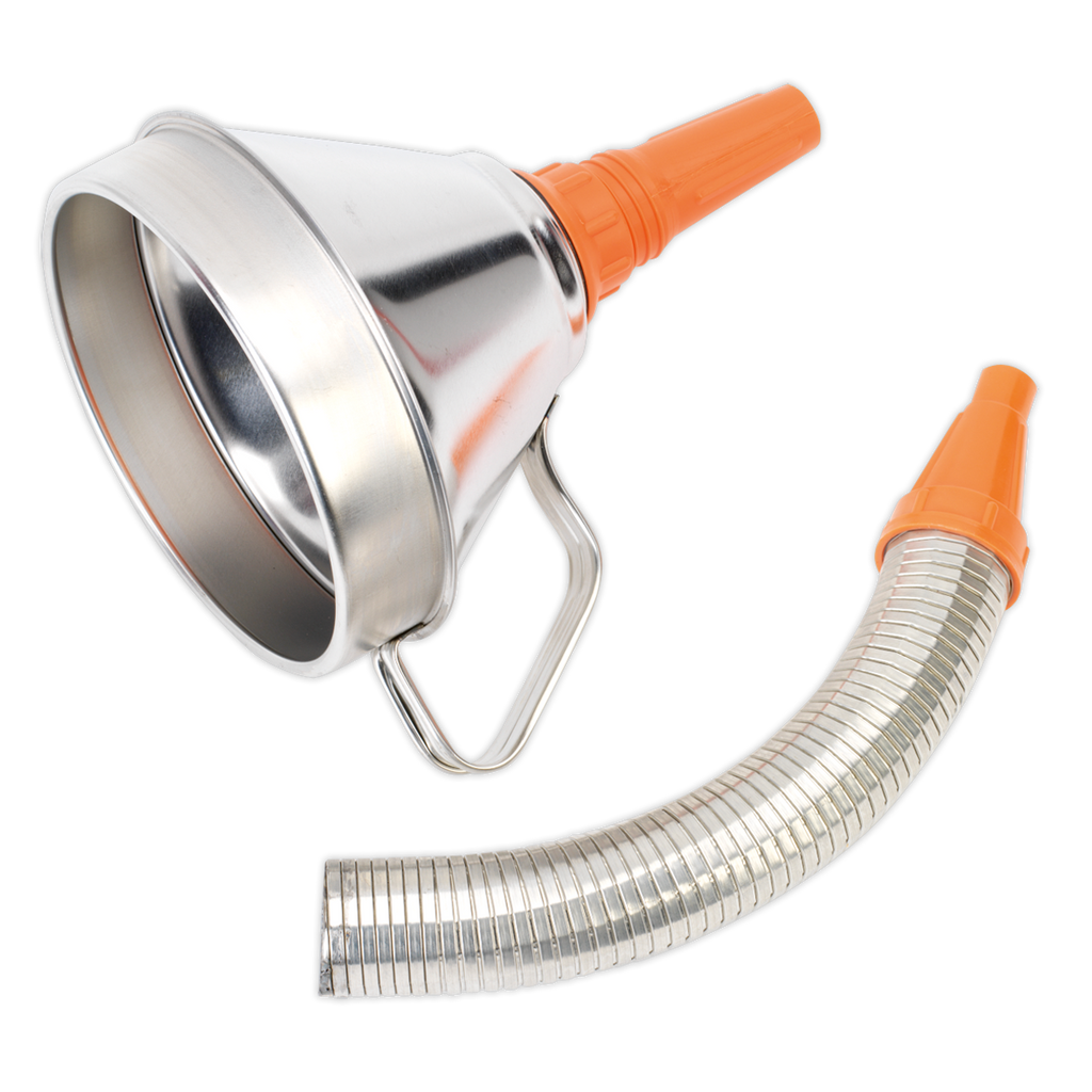 Metal Flexible Spout Funnel with Filter 160mm FM16F