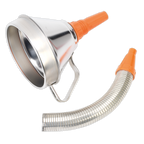 Metal Flexible Spout Funnel with Filter 160mm FM16F