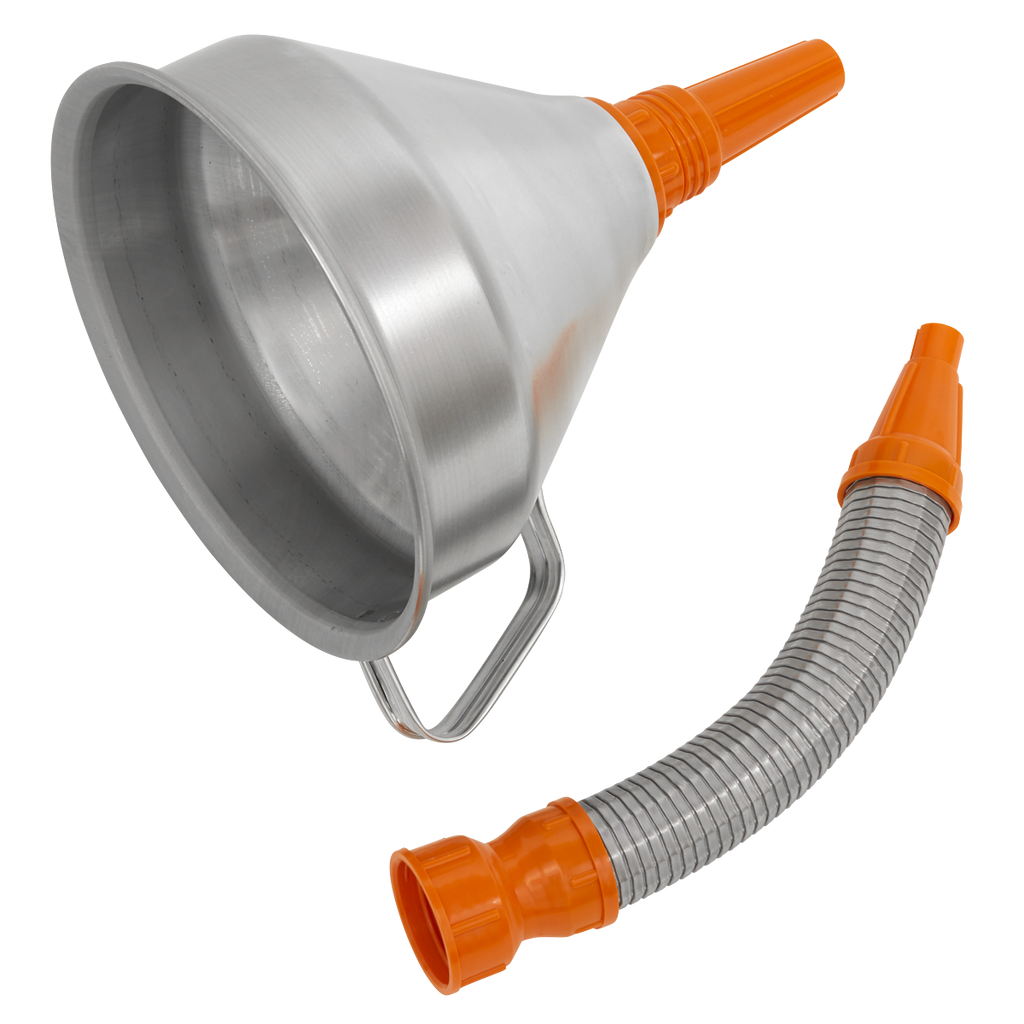 Metal Flexible Spout Funnel with Filter 200mm FM20F