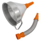 Metal Flexible Spout Funnel with Filter 200mm FM20F