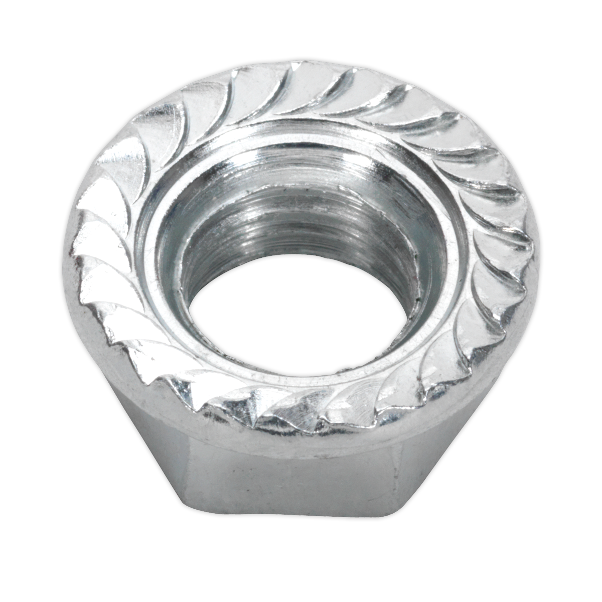 Zinc Plated Serrated Flange Nut M10 - Pack of 100 FN10