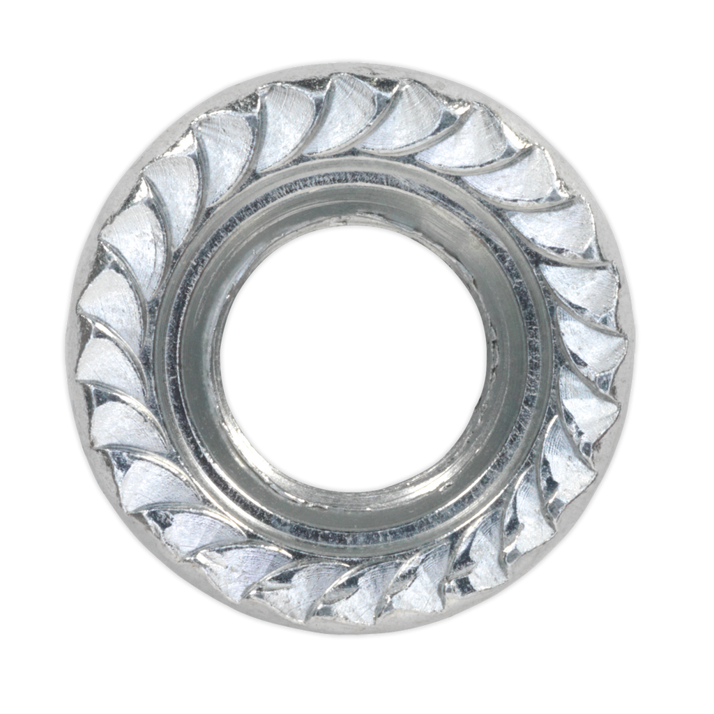 Zinc Plated Serrated Flange Nut M10 - Pack of 100 FN10