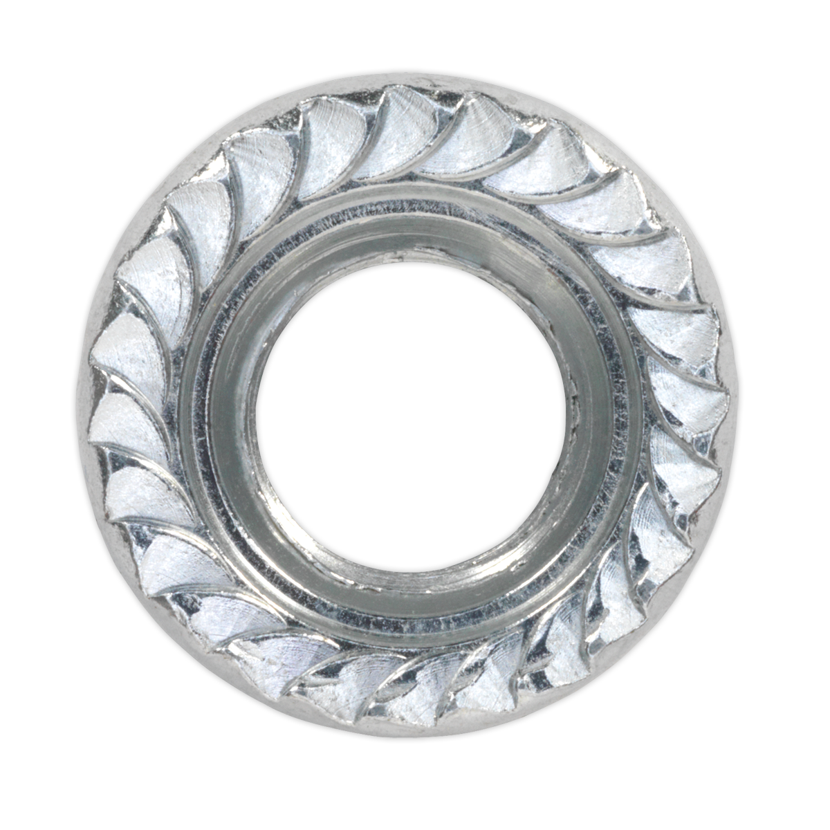 Zinc Plated Serrated Flange Nut M10 - Pack of 100 FN10