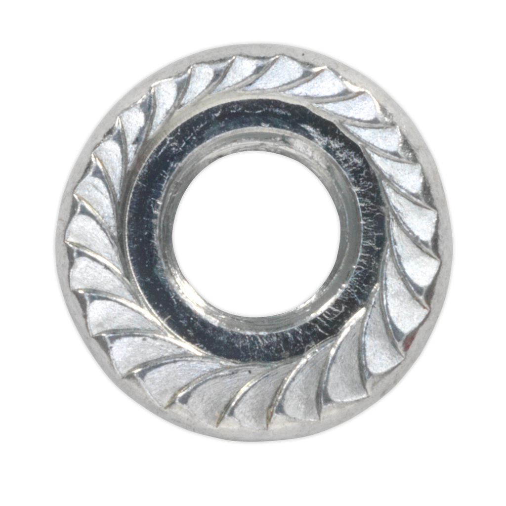 Zinc Plated Serrated Flange Nut M5 - Pack of 100 FN5