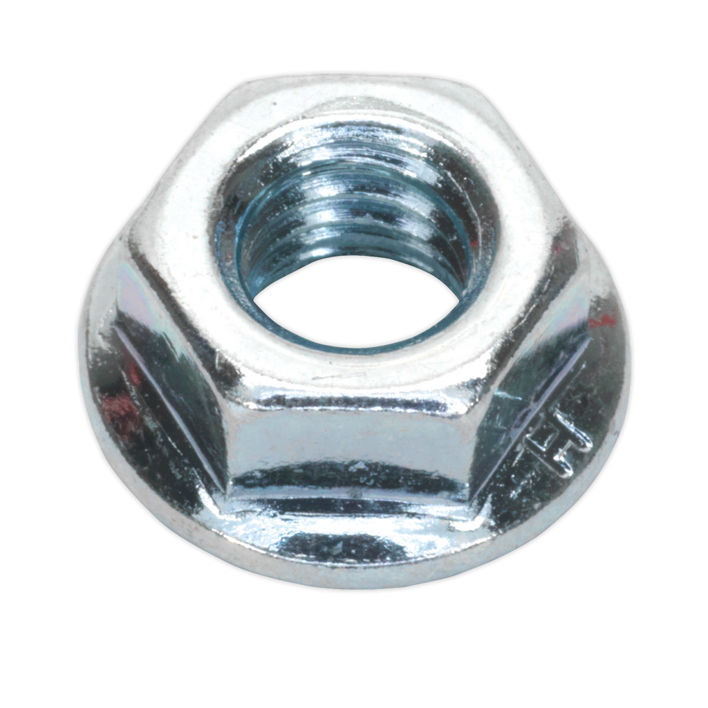 Zinc Plated Serrated Flange Nut M6 - Pack of 100 FN6