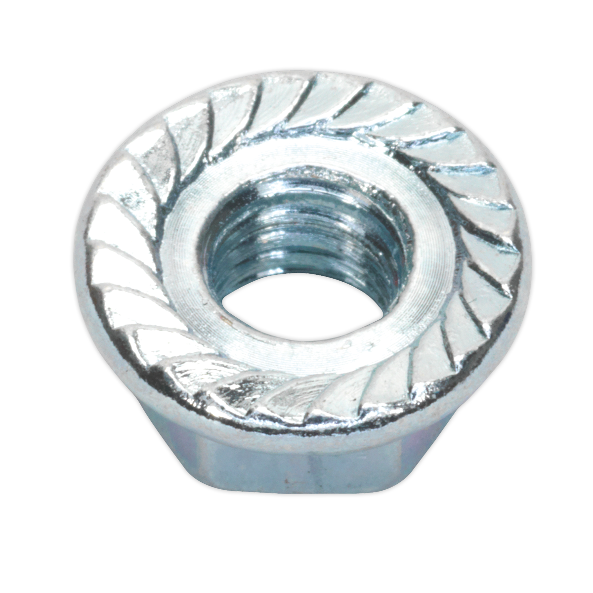 Zinc Plated Serrated Flange Nut M6 - Pack of 100 FN6