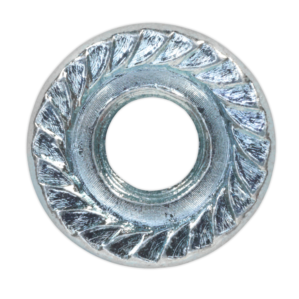 Zinc Plated Serrated Flange Nut M6 - Pack of 100 FN6