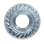 Zinc Plated Serrated Flange Nut M6 - Pack of 100 FN6