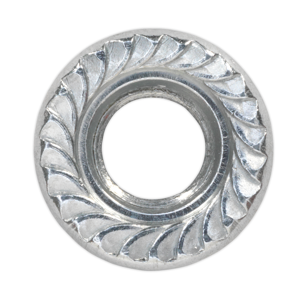 Zinc Plated Serrated Flange Nut M8 - Pack of 100 FN8