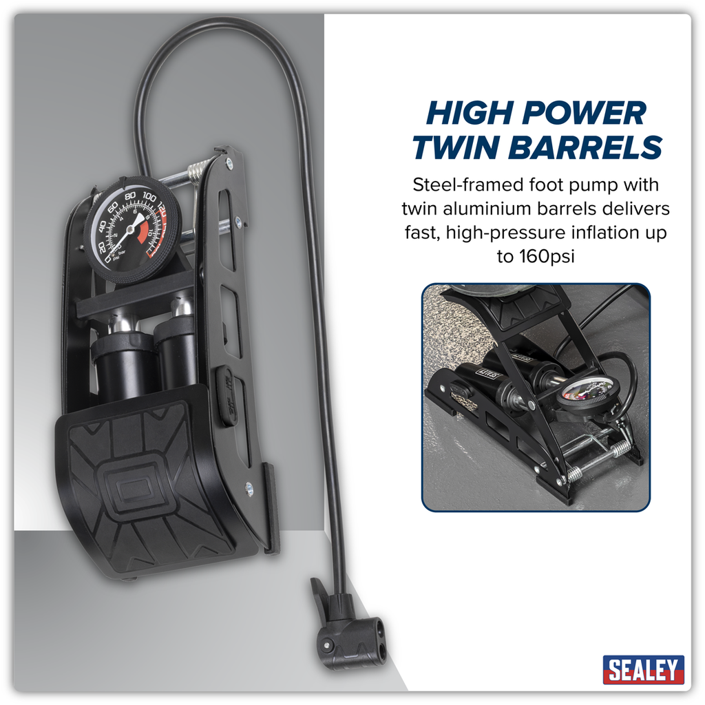 Twin Barrel Foot Pump FP6