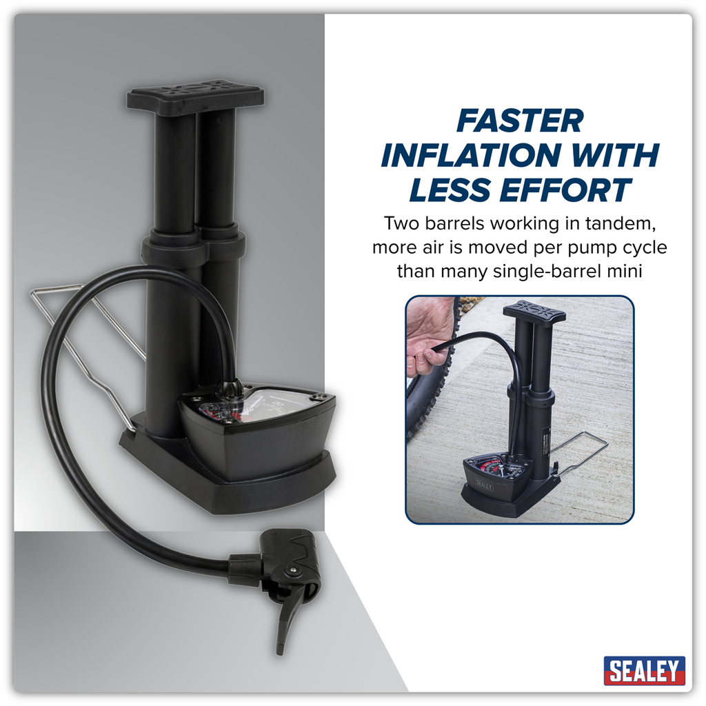 Mini Twin Barrel Bicycle Foot Pump FP7