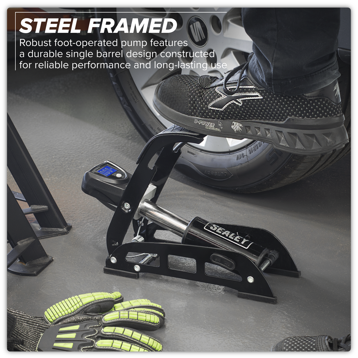 Single Barrel Digital Foot Pump FP8D