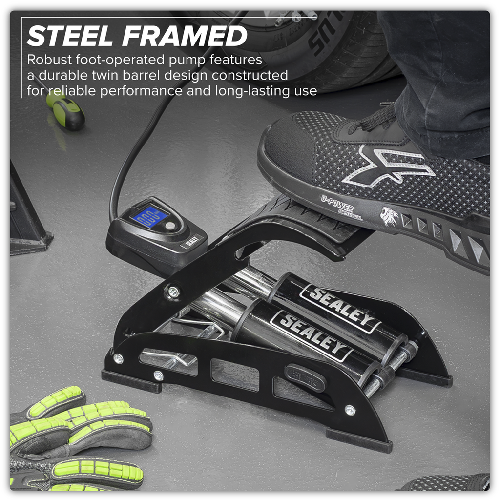 Twin Barrel Digital Foot Pump FP9D